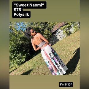 Indian Silk Colorful Maxi Skirt with Floral Design